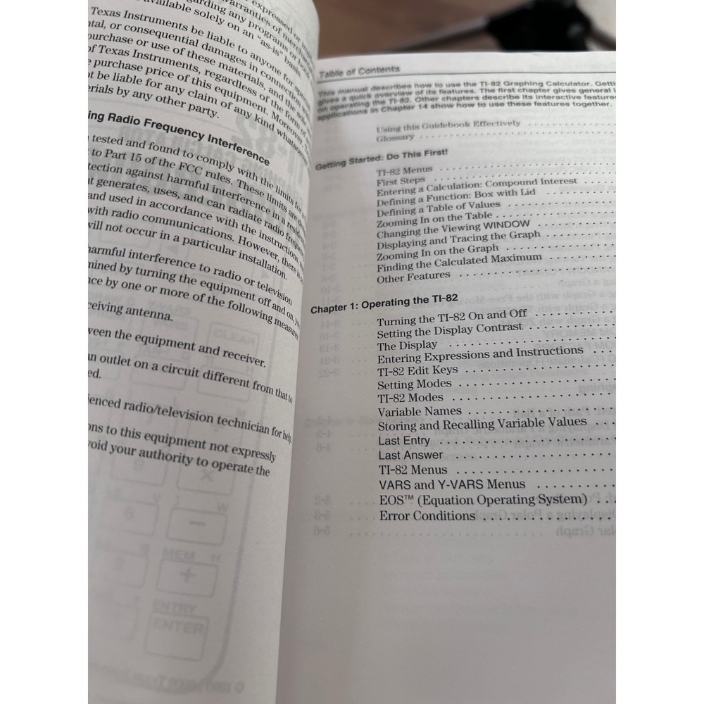 Texas Instruments TI-82 Graphing Calculator Guidebook 2000 - Picture 4 of 4